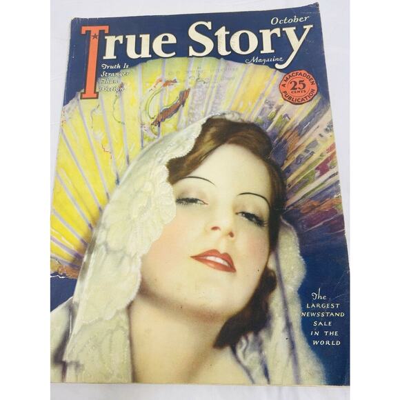 Vintage True Story Magazine OCT 1927 CD BORING REXALL Drug Store Buhl IDAHO - Picture 2 of 11